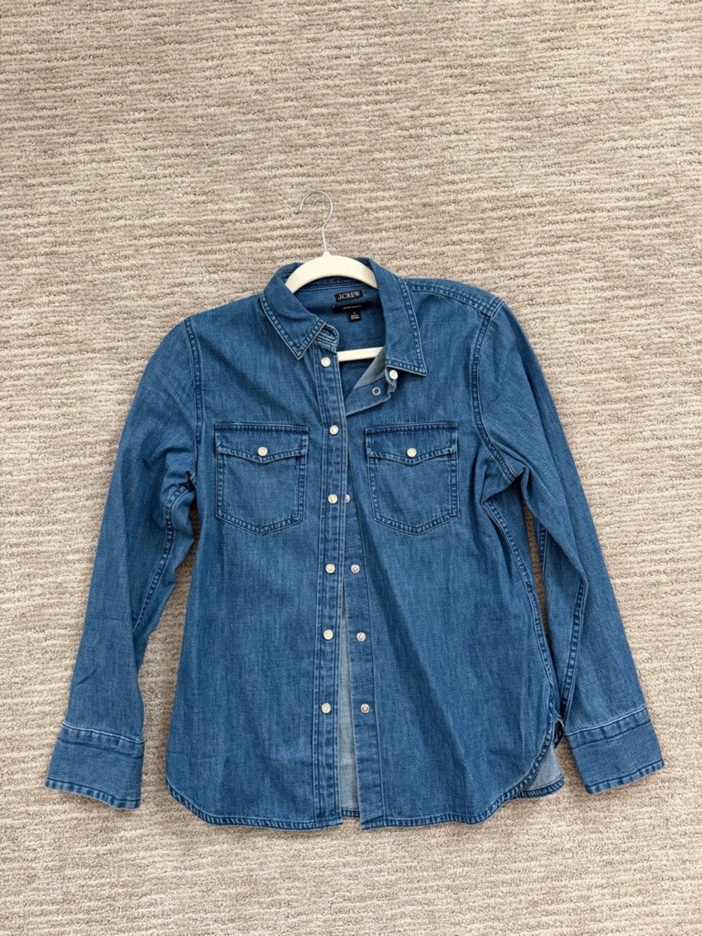 J. Crew Light Blue Denim Button-Up Shirt